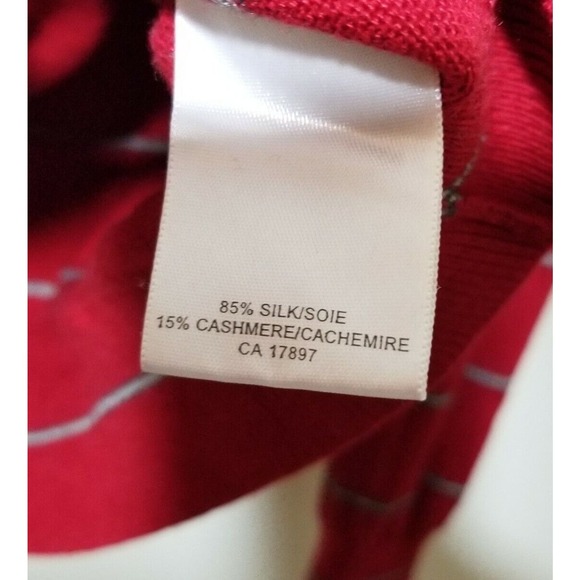 Banana Republic Mens Silk Cashmere Lightweight Striped Sweater Medium - Picture 4 of 5